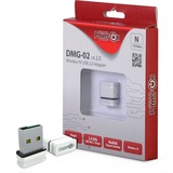 Inter-Tech DMG-02 WLAN 150 Mbit/s, Adaptador Wi-Fi Inalámbrico, USB, WLAN, 150 Mbit/s, Blanco