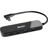 Lindy 43334 hub de interfaz USB 3.2 Gen 2 (3.1 Gen 2) Type-C 10000 Mbit/s Negro, Hub USB USB 3.2 Gen 2 (3.1 Gen 2) Type-C, USB 3.2 Gen 2 (3.1 Gen 2) Type-A, USB 3.2 Gen 2 (3.1 Gen 2) Type-C, 10000 Mbit/s, Negro, Acrilonitrilo butadieno estireno (ABS), Aluminio, Vidrio templado, 100 W