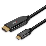 Lindy 43367 adaptador de cable de vídeo 1 m USB Tipo C HDMI tipo A (Estándar) Negro negro, 1 m, USB Tipo C, HDMI tipo A (Estándar), Macho, Macho, Derecho