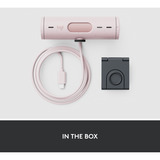 Logitech Brio 500 Cámaras web, Webcam rosa/Negro, 4 MP, 1920 x 1080 Pixeles, Full HD, 60 pps, 1280x720@60fps, 1920x1080@30fps, 720p, 1080p