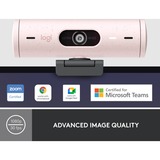 Logitech Brio 500, Webcam rosa/Negro