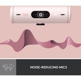 Logitech Brio 500, Webcam rosa/Negro