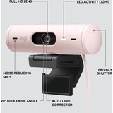 Logitech Brio 500, Webcam rosa/Negro