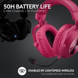 Logitech PRO X 2 LIGHTSPEED, Auriculares para gaming Magenta