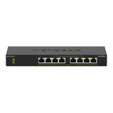 Netgear GS308LP-100EUS, Interruptor/Conmutador negro