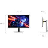 SAMSUNG Monitor Gaming 27" Odyssey G6 G60SF QHD 500Hz Plano, Monitor de gaming plateado, 68,6 cm (27"), 2560 x 1440 Pixeles, Quad HD, OLED, 0,03 ms, Plata