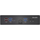 Shuttle DS50U PC/estación de trabajo barebone 1,3 l tamaño PC Negro 7305 negro, 1,3 l tamaño PC, Mini PC barebone, DDR5-SDRAM, PCI Express, Serial ATA III, Ethernet, 90 W