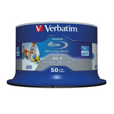 Verbatim 43812 disco blu-ray lectura/escritura (BD) BD-R 25 GB 50 pieza(s), Discos Blu-ray vírgenes 25 GB, BD-R, Eje, 50 pieza(s)