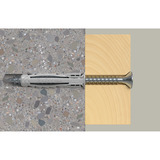 fischer Taco de expansión SX Plus 8x40, Pasador gris claro