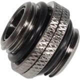 Alphacool Espiga doble enchufable ES G1/4 macho a G1/4 macho giratoria, Conector negro