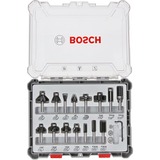 Bosch 2 607 017 471 fresa para ruteadora Juego de fresas 15 pieza(s) Juego de fresas, 6 mm, 15 pieza(s), 35, 25, 13, 16, 32, 13, 16, 27, 29, 25, 19, 8, 10 mm, 25,45,60°