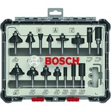 Bosch 2 607 017 471 fresa para ruteadora Juego de fresas 15 pieza(s) Juego de fresas, 6 mm, 15 pieza(s), 35, 25, 13, 16, 32, 13, 16, 27, 29, 25, 19, 8, 10 mm, 25,45,60°