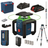 Bosch Rotationslaser GRL18V-3-31G con Akku ProCORE18V 4.0Ah en L-BOXX, Láser rotativo verde