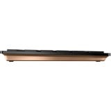 CHERRY DW 9100 SLIM teclado Ratón incluido Universal RF Wireless + Bluetooth QWERTY Inglés de EE. UU. Negro, Juego de escritorio negro/Bronce, Inalámbrico, RF Wireless + Bluetooth, QWERTY, Negro, Ratón incluido