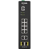 D-Link DIS-200G-12S switch Gestionado L2 Gigabit Ethernet (10/100/1000) Negro, Interruptor/Conmutador Gestionado, L2, Gigabit Ethernet (10/100/1000), Bidireccional completo (Full duplex), Montaje en rack, Montaje de pared
