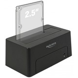 DeLOCK 63958 base de conexión para disco duro USB 3.2 Gen 2 (3.1 Gen 2) Type-C Negro, Estación de acoplamiento negro, Unidad de disco duro, SSD, Serial ATA III, 2.5,3.5", USB 3.2 Gen 2 (3.1 Gen 2) Type-C, 6 Gbit/s, Negro