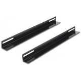 DeLOCK 66868 accesorio de bastidor Soporte de montaje, Raíles de instalación negro, Soporte de montaje, Negro, Metal, 48,3 cm (19"), 450 mm, 40 mm