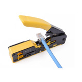 Digitus Herramienta de engaste multimodular, Pass through, Crimpadora amarillo