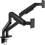 Digitus Soporte doble para monitor, 2x 45", 2x 20 kg, Soporte de monitor negro