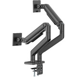 Digitus Soporte doble para monitor, 2x 45", 2x 20 kg, Soporte de monitor negro
