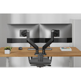 Digitus Soporte doble para monitor, 2x 45", 2x 20 kg, Soporte de monitor negro