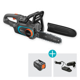 GARDENA Motosierra a batería PowerSaw 250/18V P4A Set listo para usar gris/Turquesa