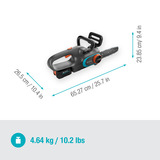 GARDENA PowerSaw 250/18V P4A, 14790-20, Motosierra gris/Turquesa