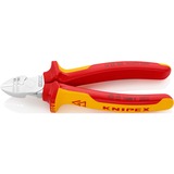 KNIPEX KP-1426160 Pelacables, Alicates de corte rojo/Amarillo, Aislamiento protector, 216 g, Rojo, Amarillo