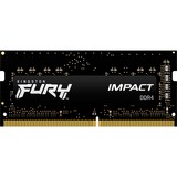 Kingston FURY FURY 32GB 3200MT/s DDR4 CL20 SODIMM Impact, Memoria RAM negro, 32 GB, 1 x 32 GB, DDR4, 260-pin SO-DIMM, Negro