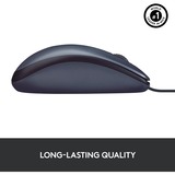 Logitech B100 Optical Usb Mouse f/ Bus ratón Ambidextro USB tipo A Óptico 800 DPI negro, Ambidextro, Óptico, USB tipo A, 800 DPI, Negro