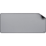 Logitech Desk Mat Studio Series Gris, Alfombrilla de ratón gris, Gris, Monocromo, Nylon, Poliéster, Caucho, Base antiderrapante