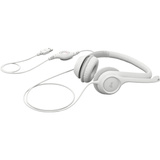 Logitech H390 Auriculares y Cascos, Auriculares con micrófono blanco, Alámbrico, Oficina/Centro de llamadas, 20 - 20000 Hz, 197 g, Auriculares, Blanco
