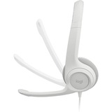 Logitech H390 Auriculares y Cascos, Auriculares con micrófono blanco, Alámbrico, Oficina/Centro de llamadas, 20 - 20000 Hz, 197 g, Auriculares, Blanco