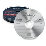 MediaRange MR235 CD en blanco CD-RW 700 MB 10 pieza(s), CDs vírgenes 12x, CD-RW, 700 MB, Caja para pastel, 10 pieza(s)