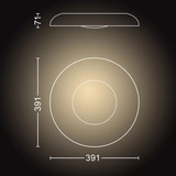 Philips Hue White Ambiance Still Lámpara de Techo, Luz de LED negro