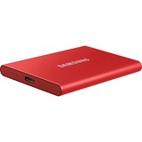 SAMSUNG Portable SSD T7 1000 GB Rojo, Unidad de estado sólido rojo, 1000 GB, USB Tipo C, 3.2 Gen 2 (3.1 Gen 2), 1050 MB/s, Protección mediante contraseña, Rojo