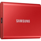 SAMSUNG Portable SSD T7 1 TB USB Tipo C 3.2 Gen 2 (3.1 Gen 2) Rojo, Unidad de estado sólido rojo, 1 TB, USB Tipo C, 3.2 Gen 2 (3.1 Gen 2), 1050 MB/s, Protección mediante contraseña, Rojo