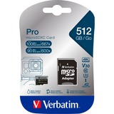Verbatim 47046 memoria flash 512 GB MicroSDXC UHS-I Clase 10, Tarjeta de memoria negro, 512 GB, MicroSDXC, Clase 10, UHS-I, 100 MB/s, 90 MB/s
