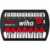 Wiha Juego de puntas BitBuddy TY-Bits 49mm, 7 piezas, Conjuntos de bits negro/Rojo