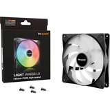 be quiet! LIGHT WINGS LX 140mm PWM high-speed Carcasa del ordenador Ventilador 14 cm Negro 1 pieza(s) negro, Ventilador, 14 cm, 1800 RPM, 127,9 m³/h, Negro