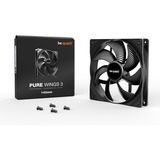 be quiet! Pure Wings 3 140mm Carcasa del ordenador Ventilador 14 cm Negro 1 pieza(s) negro, Ventilador, 14 cm, 1200 RPM, 97,5 m³/h, Negro
