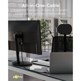 goobay Plus Cable DisplayPort 2.0/2.1, 16K @ 60Hz, 80 Gbit/s gris