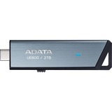 ADATA AELI-UE800-2T-CSG unidad flash USB 2 TB USB Tipo C 3.2 Gen 2 (3.1 Gen 2) Plata, Lápiz USB aluminio (cepillado), 2 TB, USB Tipo C, 3.2 Gen 2 (3.1 Gen 2), 1000 MB/s, Deslizar, Plata