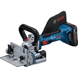 Bosch Fresadora de espigas plana a batería GFF 18V-22 Professional Solo, 18 voltios, Esamblaje con galleta azul/Negro
