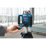 Bosch GRL 250 HV Professional Nivel giratorio 250 m 635 nm (< 1 mW), Láser rotativo azul/Negro, 250 m, 0,1 mm/m, 5°, 600 RPM, 635 nm (< 1 mW), Nivel giratorio