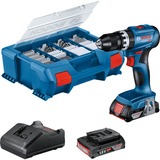 Bosch GSB 18V-45 1900 RPM Negro, Azul, Martillo atornillador azul/Negro, Destornillador eléctrico, Mango de pistola, Negro, Azul, 1900 RPM, 500 RPM, 21 Nm