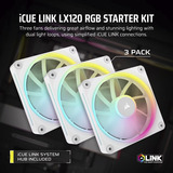 Corsair iCUE LINK LX120 RGB Reacondicionado, Ventilador blanco
