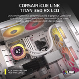 Corsair iCUE LINK TITAN 360 RX LCD Reacondicionado, Refrigeración por agua blanco