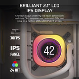 Corsair iCUE LINK TITAN 360 RX LCD Reacondicionado, Refrigeración por agua blanco