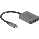 DeLOCK Lector de tarjetas USB Type-C para tarjetas de memoria SD o Micro SD gris